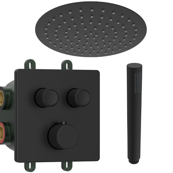 Aagtekerke regendoucheset mat zwart