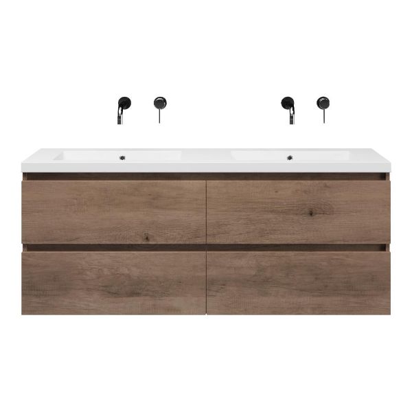 Ballum badmeubel 140 cm allicante eiken, zonder kraangat