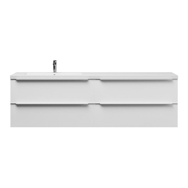 Breskens badmeubel 200 cm hoogglans wit