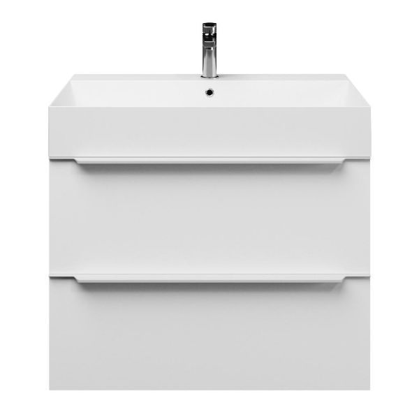 Breskens badmeubel 80 cm mat wit met keramische Marken wastafel wit glans, 1 kraangat