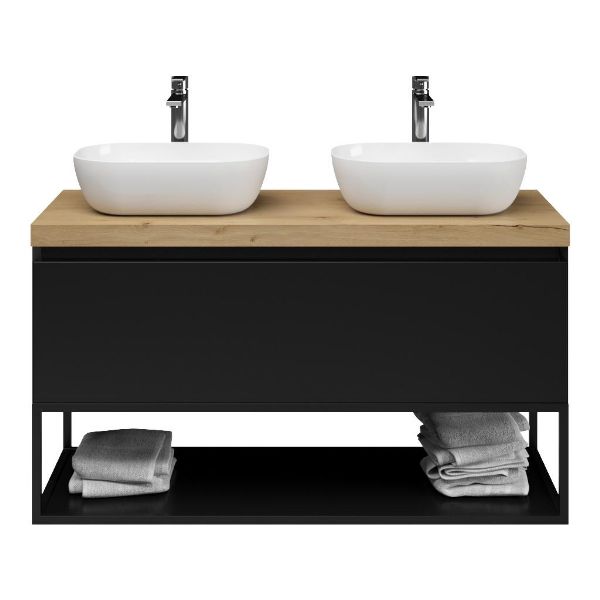 Domburg badmeubel 120 cm zwart mat