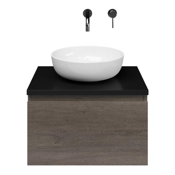 Domburg badmeubel 60 cm olm donker grijs
