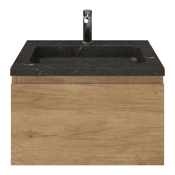 Domburg badmeubel 60 cm olm met natuurstenen Square wastafel blue stone