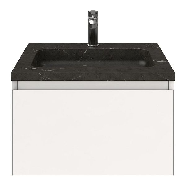 Domburg badmeubel 60 cm wit hoogglans met natuurstenen Square wastafel blue stone