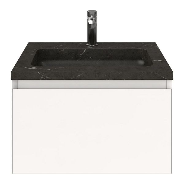 Domburg badmeubel 60 cm wit mat met natuurstenen Square wastafel blue stone