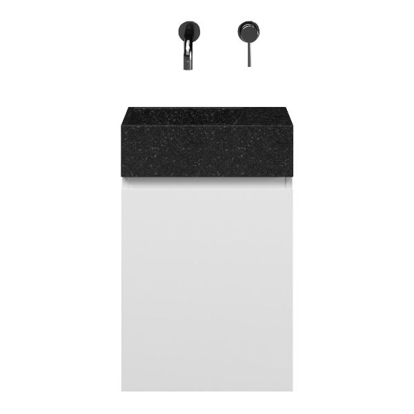 Hollum fonteinmeubel 40 cm mat wit