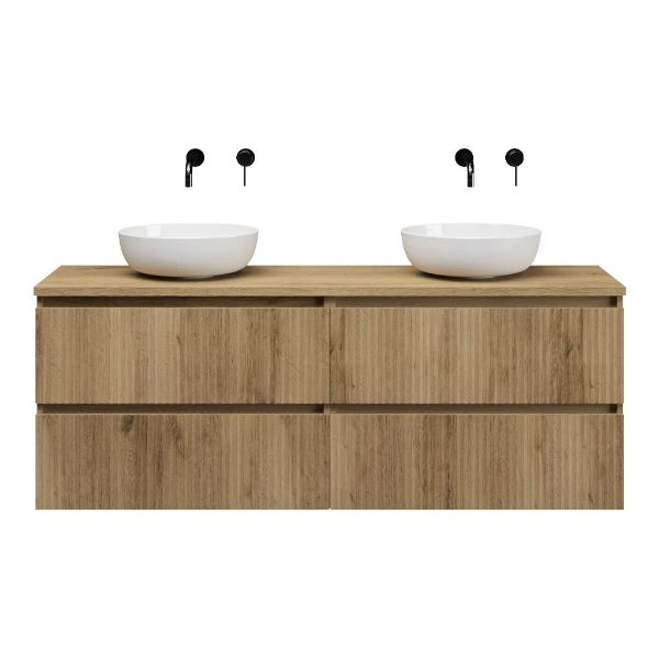 Katwijk badmeubel 160 cm warm eiken