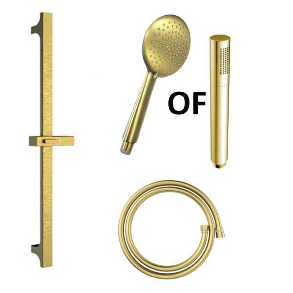 Koudekerke glijstangset 70 cm geborsteld goud