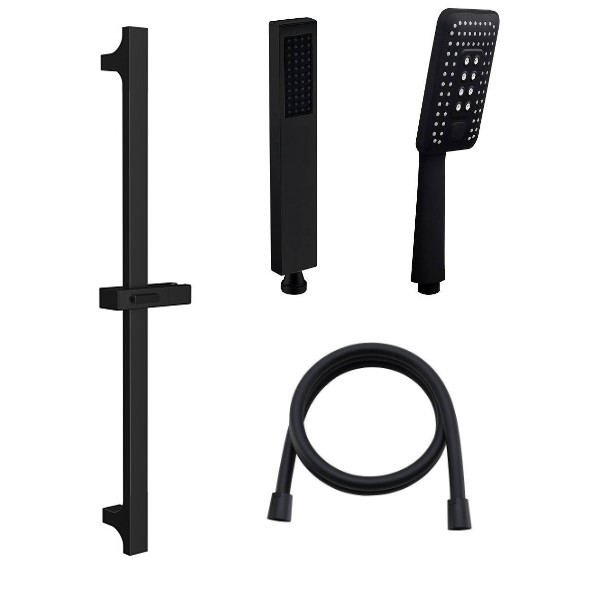 Koudekerke glijstangset 70 cm mat zwart