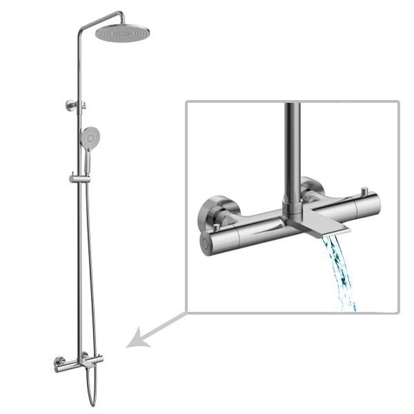 Meliskerke regendoucheset chroom