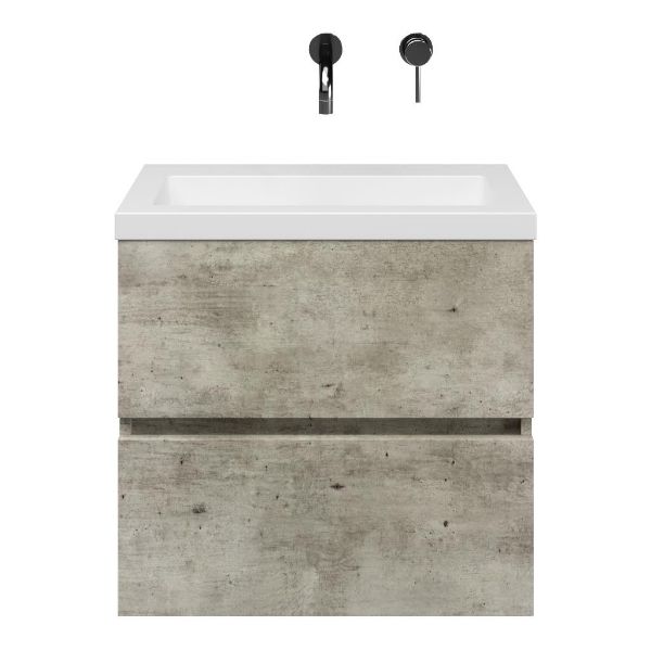Midsland badmeubel 60 cm steigerhout licht wit