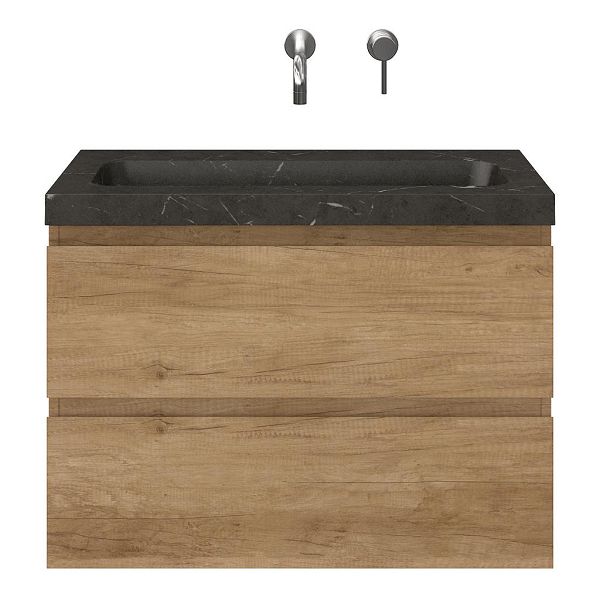 Renesse badmeubel 80 cm olm met natuurstenen Stone wastafel blue stone
