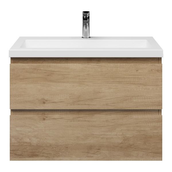 Renesse badmeubel 80 cm olm met quartz Cadzand wastafel wit mat