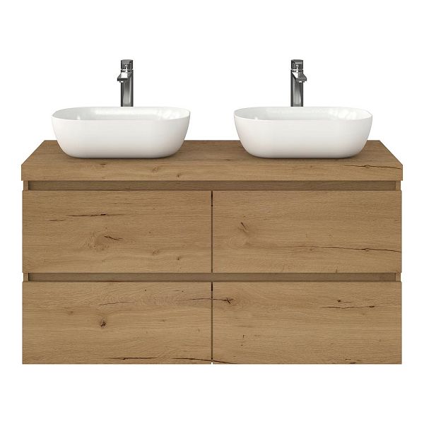 Westkapelle badmeubel 120 cm eiken natuur met afdekblad 5 cm eiken natuur