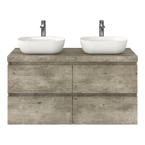 Westkapelle badmeubel 120 cm steigerhout licht grijs