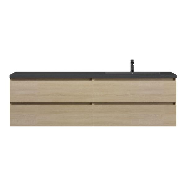 Westkapelle badmeubel 200 cm licht eiken