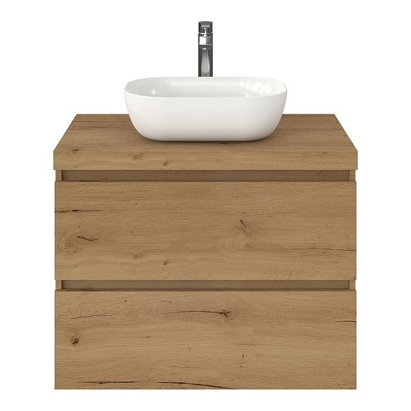 Westkapelle badmeubel 80 cm eiken natuur met afdekblad 5 cm eiken natuur