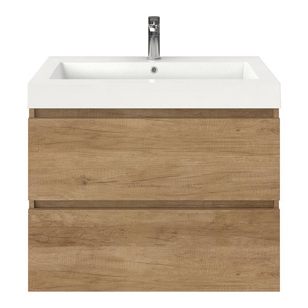 Westkapelle badmeubel 80 cm olm met polystone Cadzand wastafel wit glans