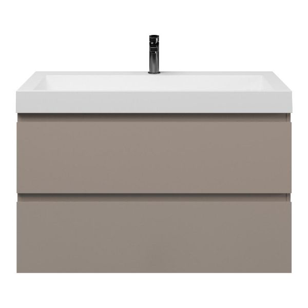 Zoutelande badmeubel 100 cm taupe met quartz Haamstede-q wastafel wit mat