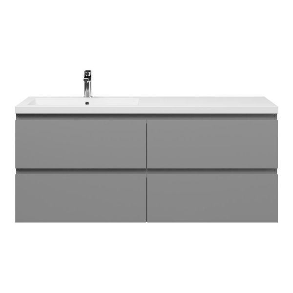 Zoutelande badmeubel 140 cm licht grijs mat met 1 kraangat