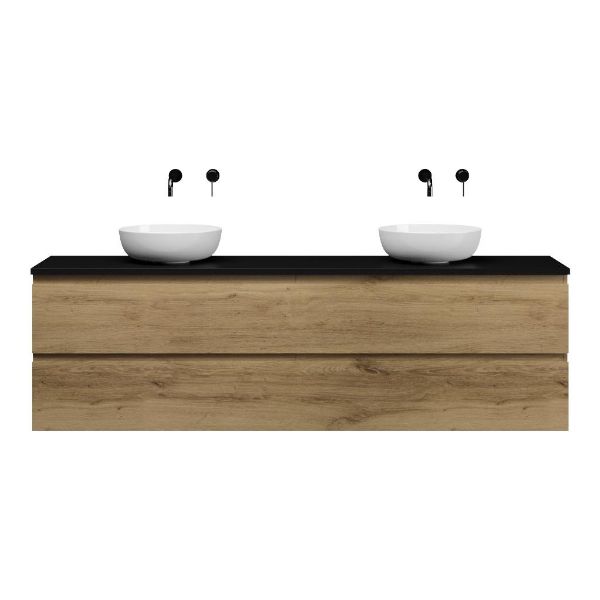 Zoutelande badmeubel 200 cm warm eiken