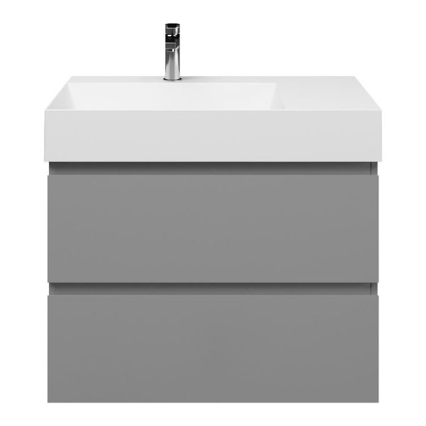 Zoutelande badmeubel 80 cm licht grijs met keramische Marken wastafel links wit glans, 1 kraangat